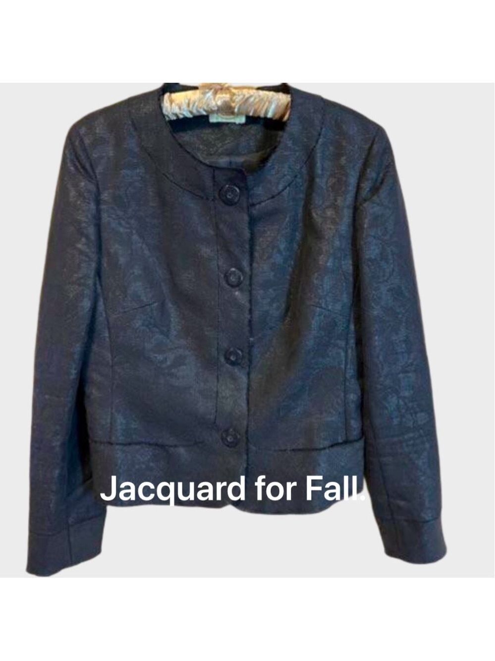 Talbots Jacquard Cropped Jacket - Picture 7 of 7